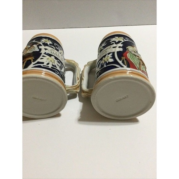 Set Of Vintage German Beer Steins "Drink Freund Nach Lang" Germany - Picture 5 of 5